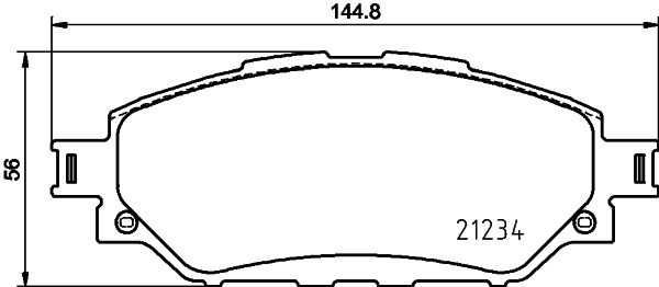 Комплект гальмівних накладок, дискове гальмо HELLA 8DB 355 037-801