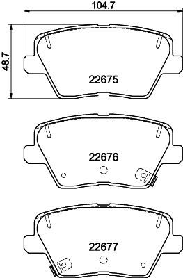 Brake Pad Set, disc brake HELLA 8DB 355 037-891