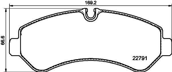 Комплект гальмівних накладок, дискове гальмо HELLA 8DB 355 039-131