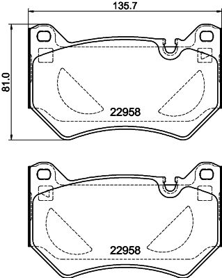 Brake Pad Set, disc brake HELLA 8DB 355 039-511