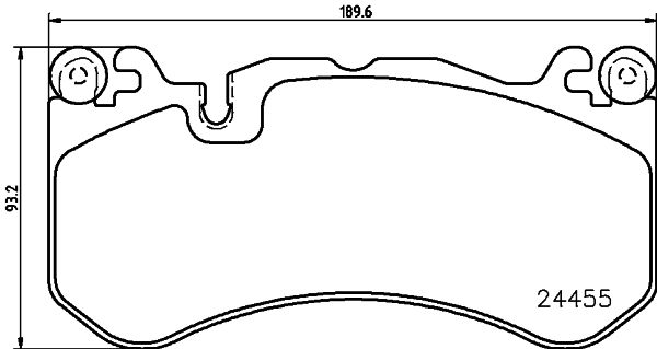 Комплект гальмівних накладок, дискове гальмо HELLA 8DB 355 040-091