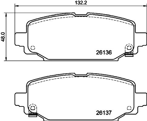 Комплект гальмівних накладок, дискове гальмо HELLA 8DB 355 040-251