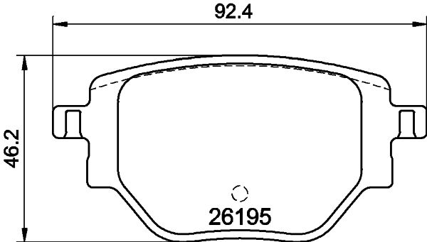 Комплект гальмівних накладок, дискове гальмо HELLA 8DB 355 040-321