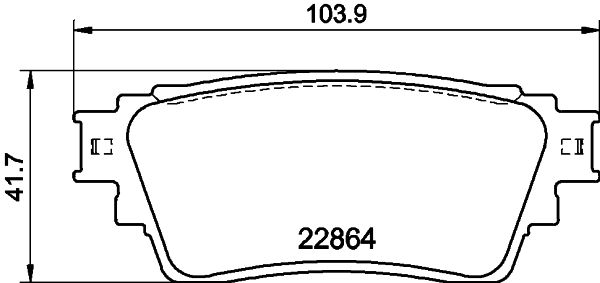 Stabdžių trinkelių rinkinys, diskinis stabdys HELLA 8DB 355 040-501
