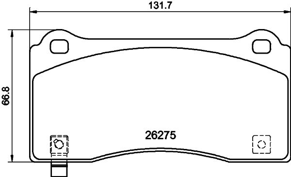 Brake Pad Set, disc brake HELLA 8DB 355 040-861