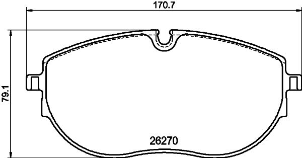 Комплект гальмівних накладок, дискове гальмо HELLA 8DB 355 040-891