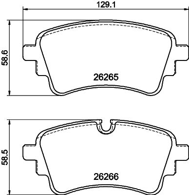 Brake Pad Set, disc brake HELLA 8DB 355 040-941