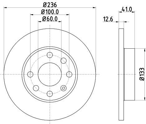 Brake Disc HELLA 8DD 355 100-431