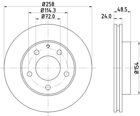 Brake Disc HELLA 8DD 355 103-221