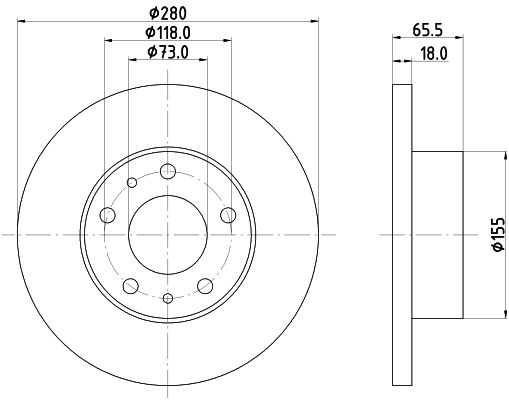 Brake Disc HELLA 8DD 355 104-391