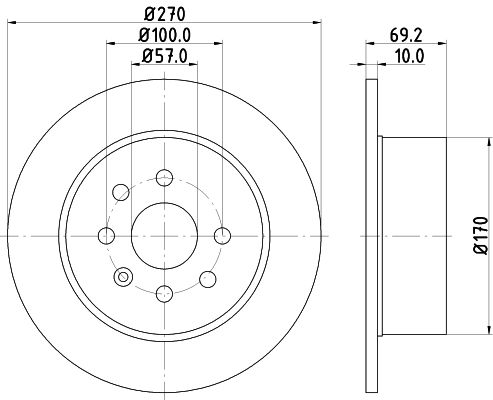 Brake Disc HELLA 8DD 355 104-661