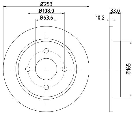 Stabdžių diskas HELLA 8DD 355 105-661