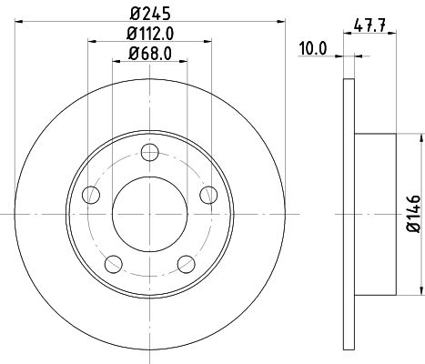 Гальмівний диск HELLA 8DD 355 105-681