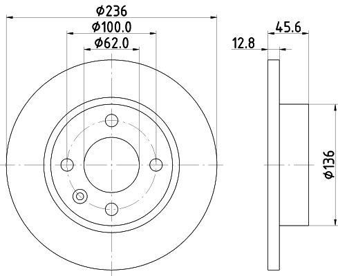 Brake Disc HELLA 8DD 355 105-871