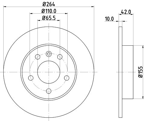 Brake Disc HELLA 8DD 355 106-111