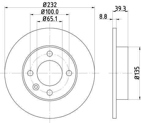 Brake Disc HELLA 8DD 355 106-681