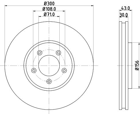 Brake Disc HELLA 8DD 355 106-821