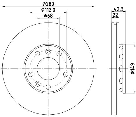 Brake Disc HELLA 8DD 355 113-321