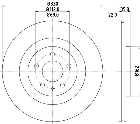 Brake Disc HELLA 8DD 355 118-021