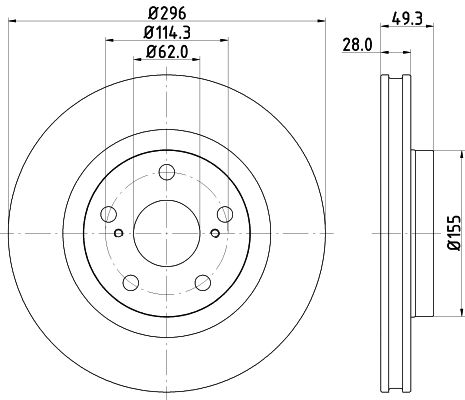 Brake Disc HELLA 8DD 355 118-561