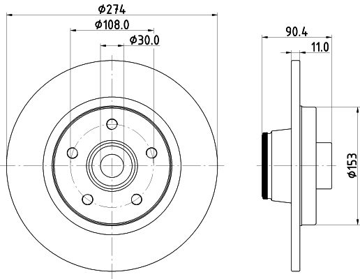 Brake Disc HELLA 8DD 355 123-421