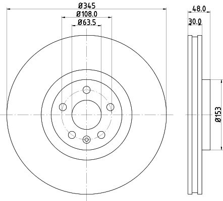 Brake Disc HELLA 8DD 355 126-371