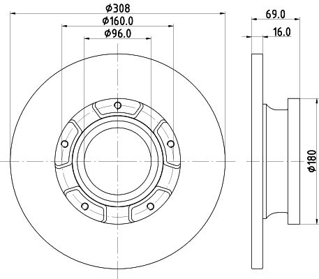 Brake Disc HELLA 8DD 355 126-591