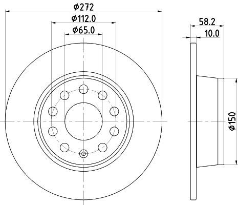 Brake Disc HELLA 8DD 355 131-811