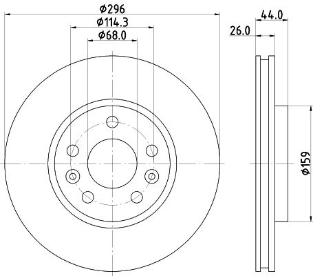 Brake Disc HELLA 8DD 355 131-871