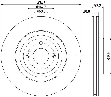 Brake Disc HELLA 8DD 355 132-681