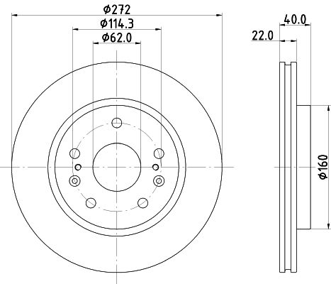 Brake Disc HELLA 8DD 355 134-651