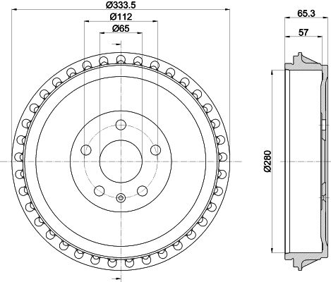 Гальмівний барабан HELLA 8DT 355 303-491