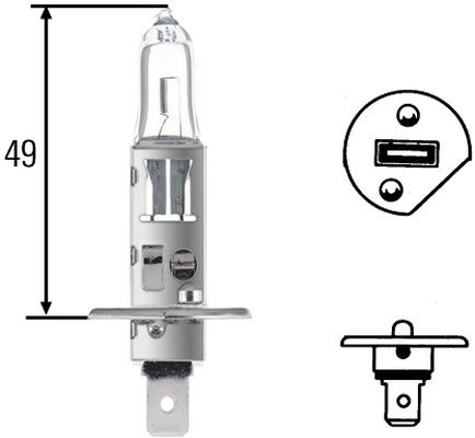 Bulb, headlight HELLA 8GH 002 089-153