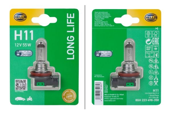 Lâmpada, farol de busca HELLA 8GH 223 498-358
