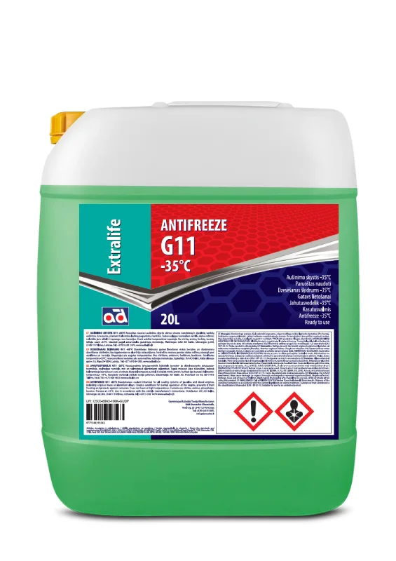 ANTIFREEZE AD -35C G11 GREEN 20L AD ANTIFREEZE AD -35C G11 GREEN 20L