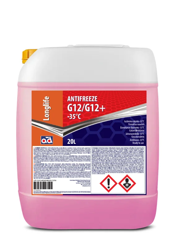 ANTIFREEZE AD -35C G12/G12+ RED 20L AD ANTIFREEZE AD -35C G12/G12+ RED 20L