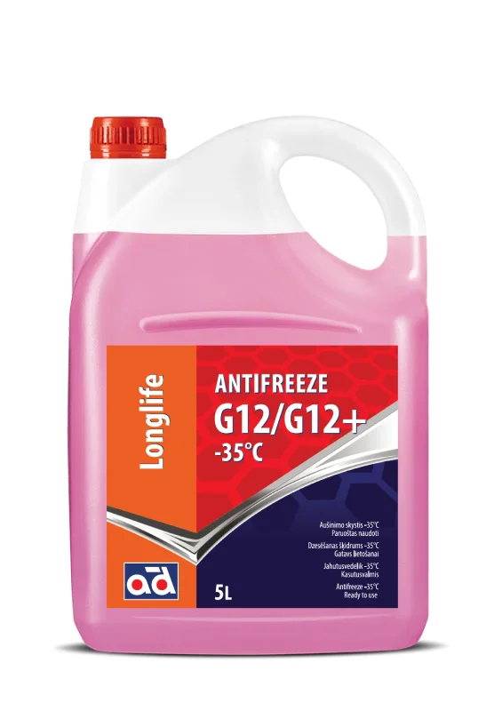 ANTIFREEZE AD -35C G12/G12+ RED 5L AD ANTIFREEZE AD -35C G12/G12+ RED 5L