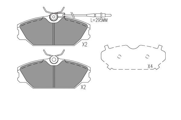 Stabdžių trinkelių rinkinys, diskinis stabdys Kavo Parts KBP-1022