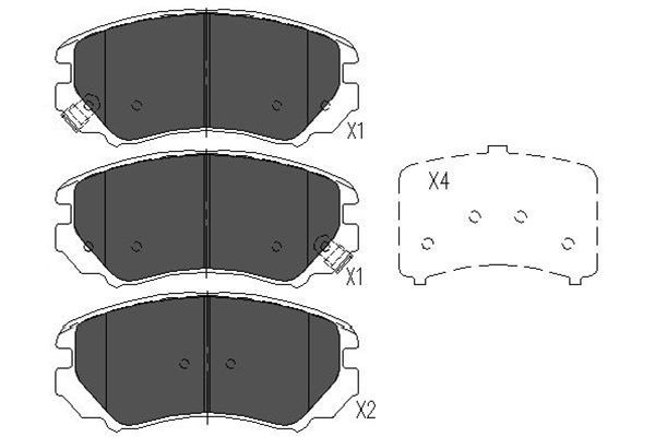 Brake Pad Set, disc brake Kavo Parts KBP-3008