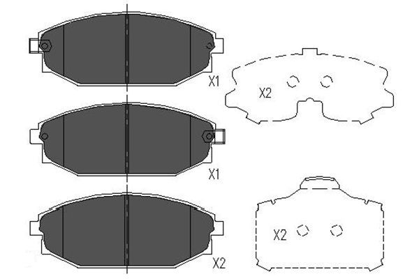 Stabdžių trinkelių rinkinys, diskinis stabdys Kavo Parts KBP-3014