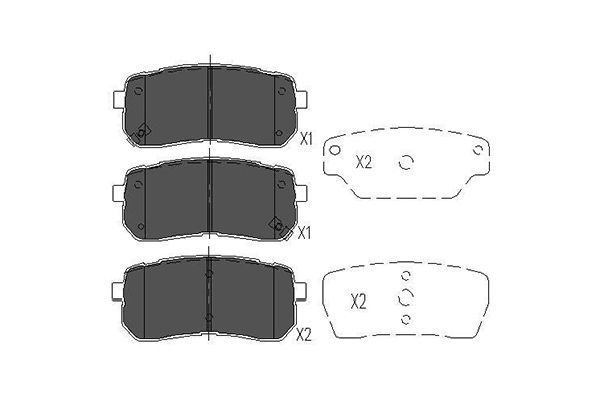 Brake Pad Set, disc brake Kavo Parts KBP-3026