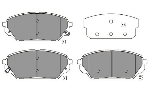 Комплект гальмівних накладок, дискове гальмо Kavo Parts KBP-3039