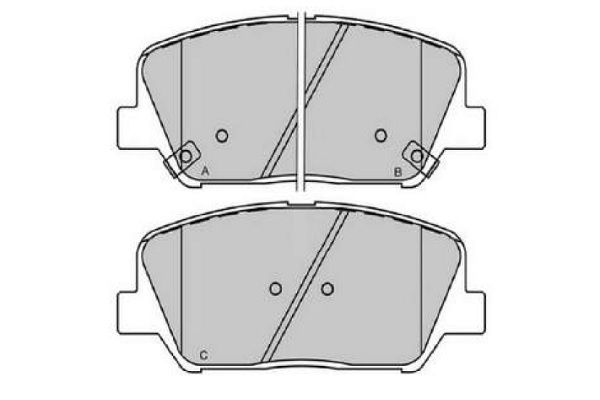 Stabdžių trinkelių rinkinys, diskinis stabdys Kavo Parts KBP-3060