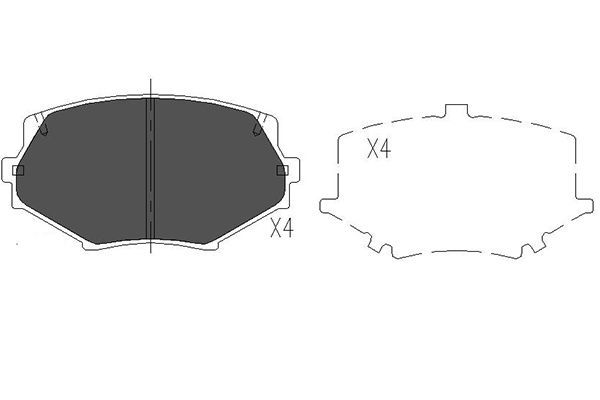 Brake Pad Set, disc brake Kavo Parts KBP-4527