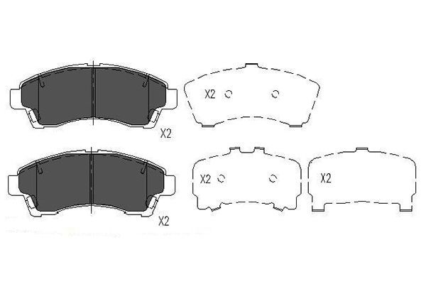 Комплект гальмівних накладок, дискове гальмо Kavo Parts KBP-4534