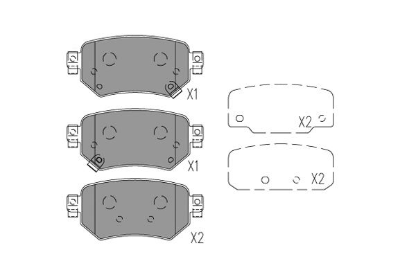 Stabdžių trinkelių rinkinys, diskinis stabdys Kavo Parts KBP-4577