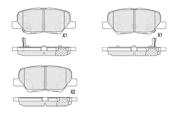 Stabdžių trinkelių rinkinys, diskinis stabdys Kavo Parts KBP-5551