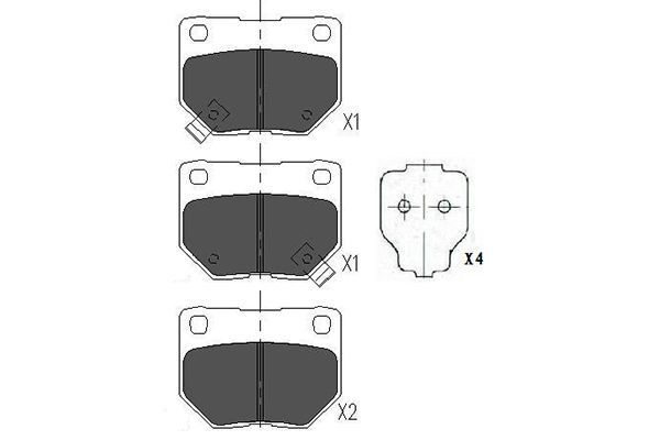 Stabdžių trinkelių rinkinys, diskinis stabdys Kavo Parts KBP-6545