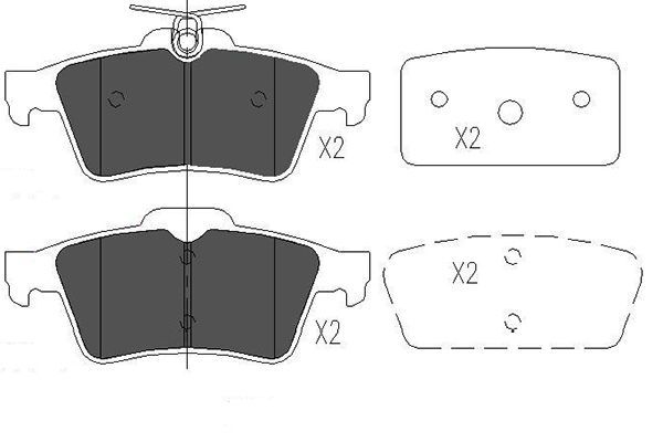 Brake Pad Set, disc brake Kavo Parts KBP-6554