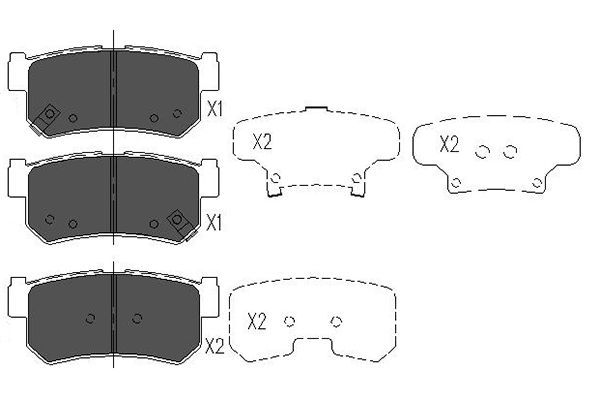 Brake Pad Set, disc brake Kavo Parts KBP-7501